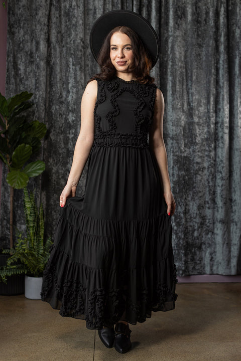 KALMA - 70s Inspired Dress with Ruffle Details