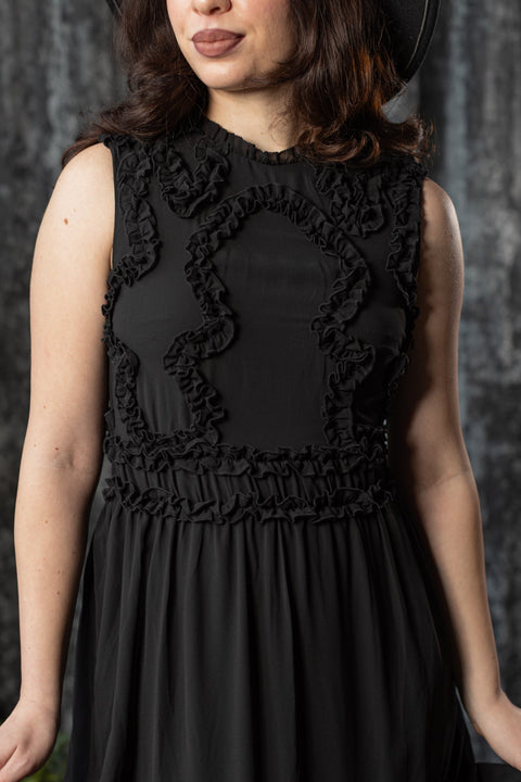 KALMA - 70s Inspired Dress with Ruffle Details