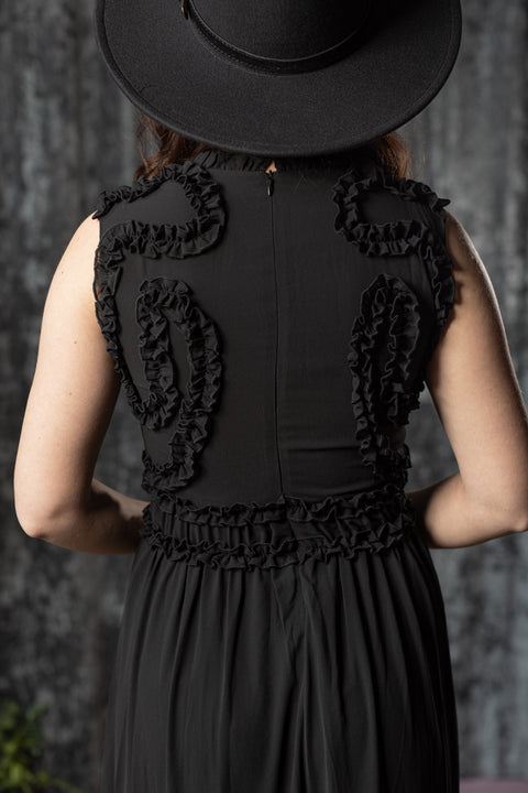 KALMA - 70s Inspired Dress with Ruffle Details