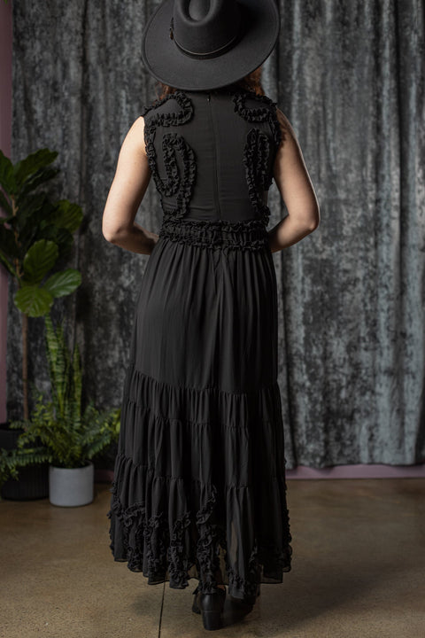 KALMA - 70s Inspired Dress with Ruffle Details