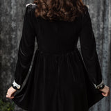 ELORA - Velvet Mini Dress with Collar