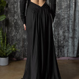 HELENA - Open Back Maxi Dress with Train