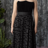 The Draven Full Skirt  - Flocked Velvet Bats