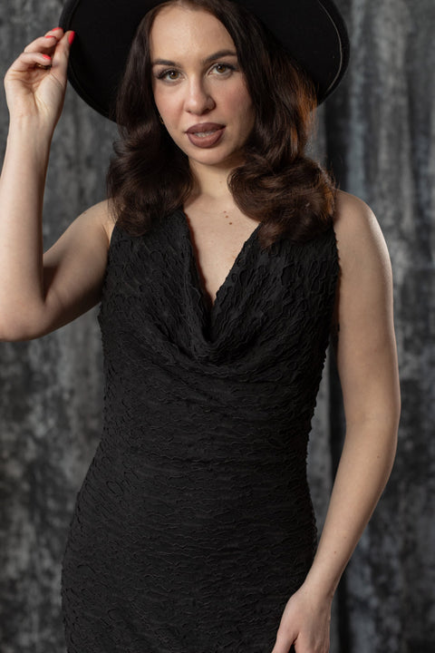 FIONA - Faux Distressed Racerback Maxi Dress