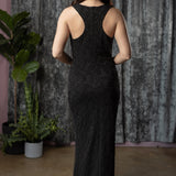 FIONA - Faux Distressed Racerback Maxi Dress