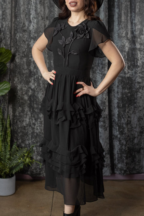EDEN - 40s Inspired Dress with Floral Blooms
