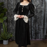 CORA - Velvet Mourning Midi Dress