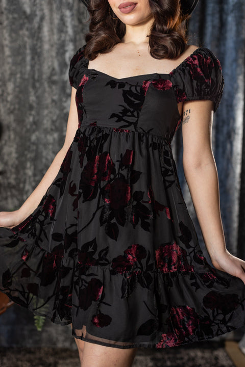 Reagan Romantic Floral Babydoll Dress