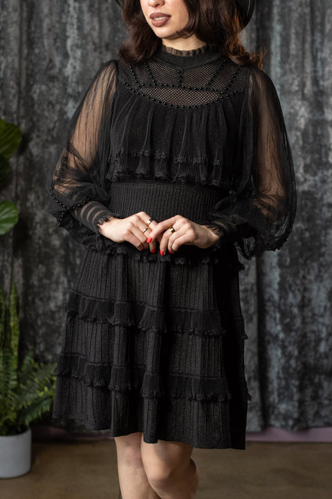 LOLA - 20s Inspired Beaded Sweater Dress