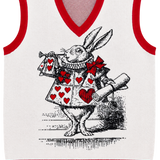 Unisex White Rabbit Sweater Vest