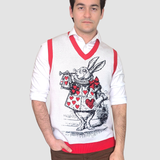 Unisex White Rabbit Sweater Vest