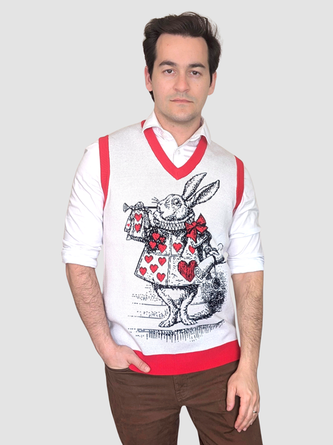 Unisex White Rabbit Vest