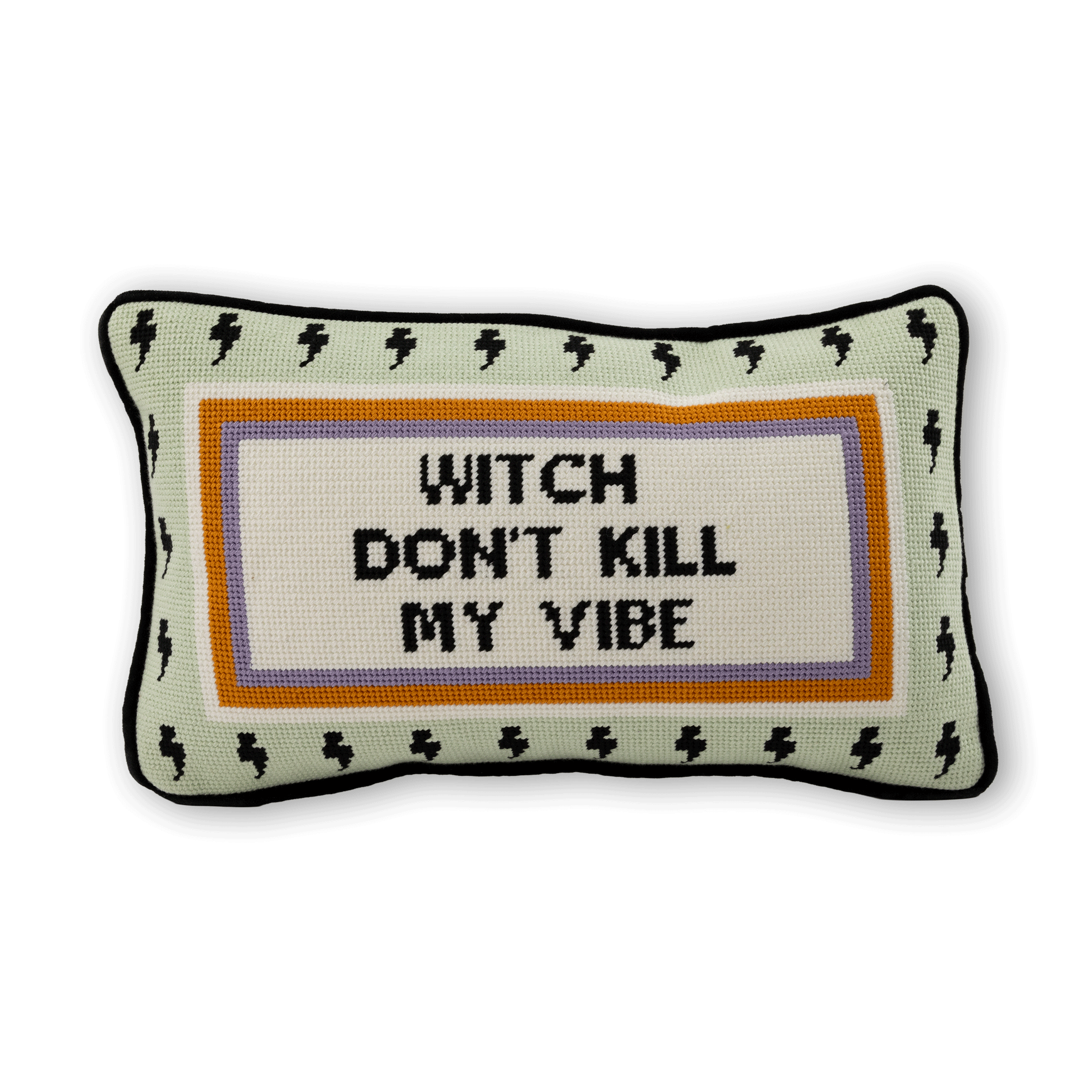 Needlepoint Pillow - Witch Don't Kill My Vibe