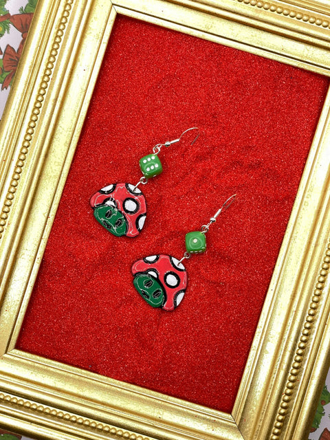 Cutie Mushroom Dangle Earrings