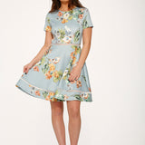 Mint Floral Swing Dress