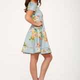 Mint Floral Swing Dress
