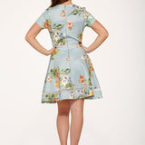 Mint Floral Swing Dress