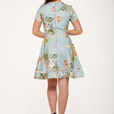 Mint Floral Swing Dress