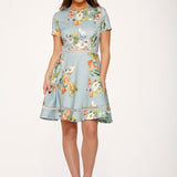 Mint Floral Swing Dress