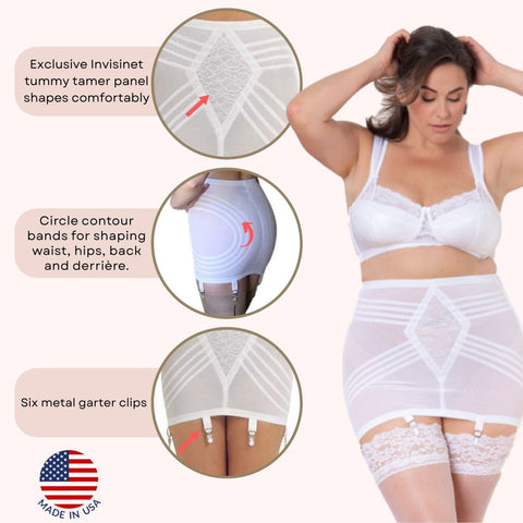 Style 1361 | Waistline Open Bottom Breathable Power Mesh Fabric | With Side Zipper | Firm to Extra Firm Support