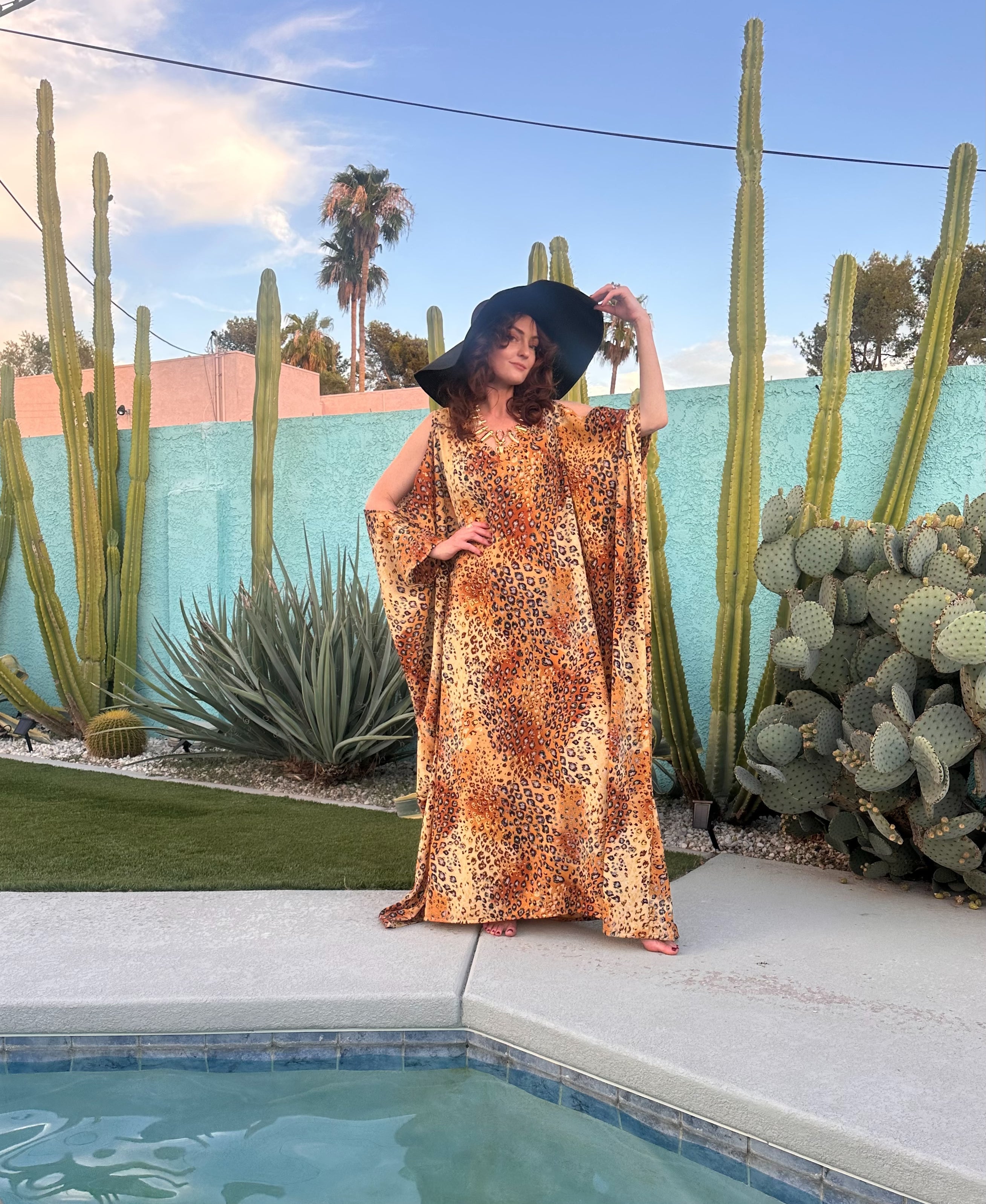 Allegra Caftan in Sahara Heat