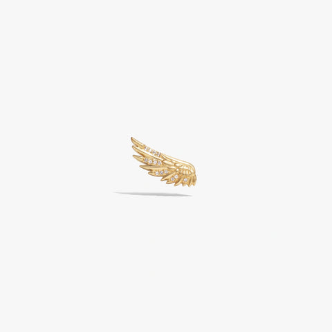 White Sapphire Wing Ear Climber Earring