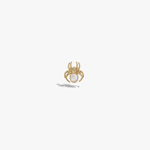 Moonstone Spider Stud Earrings