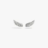 White Sapphire Wing Ear Climber Earring