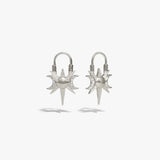 Spiked Triple Moon Huggie Earrings