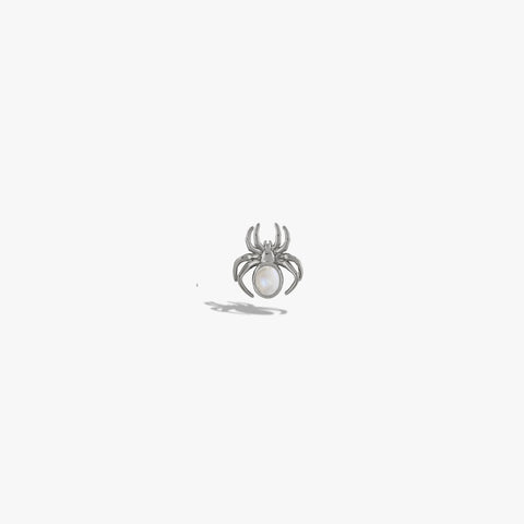 Moonstone Spider Stud Earrings