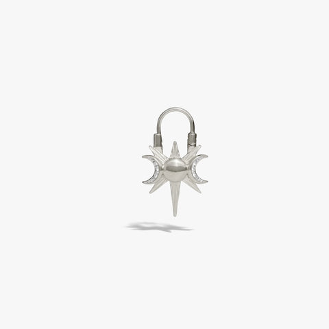 Spiked Triple Moon Huggie Earrings