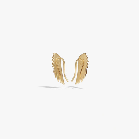 White Sapphire Wing Ear Climber Earring