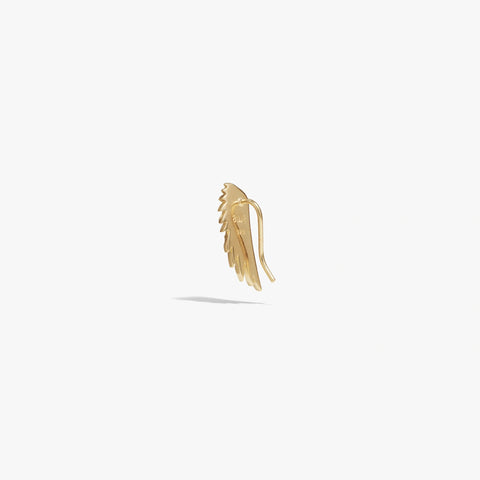 White Sapphire Wing Ear Climber Earring