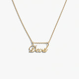 Devil Nameplate Necklace Sterling Silver