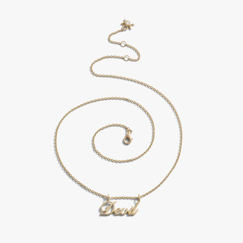 Devil Nameplate Necklace