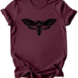 Death Moth T-Shirt: Burgundy or Emerald