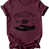 Celestial Hands T-Shirt: Burgundy or Emerald