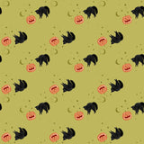 Retro Mod Collared Dress Black Cats