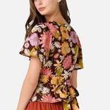 Leonie Floral Top with Tie Back