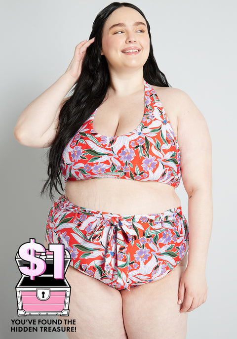 The JoJo High-Waisted Bikini Bottom (Final Sale)
