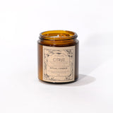 Citrus Ritual Candle with Quartz and Herbs