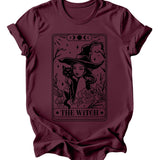 The Witch Tarot T-Shirt: Burgundy or Emerald