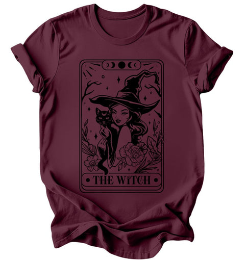 The Witch Tarot T-Shirt: Burgundy or Emerald