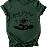Celestial Hands T-Shirt: Burgundy or Emerald