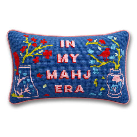 In My Mahj Era Needlepoint Pillow