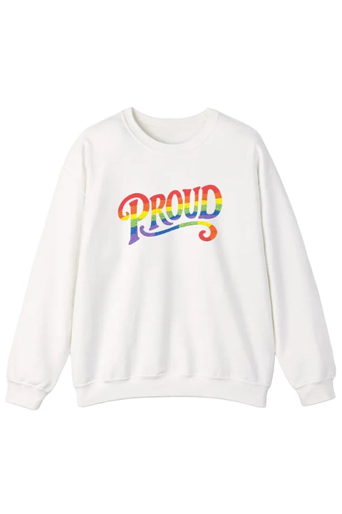 Embroidered Proud Rainbow Sweatshirt