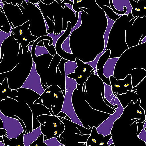 Glow in the Dark Cats Collared Dress