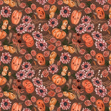 Greta Surplice Dress Pumpkins & Flowers