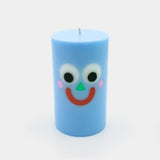 Moodz - Happy Pillar Face Candle - Blue