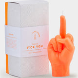 CandleHand "F*ck You" Candle - Neon Orange